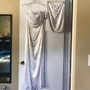 A woman’s white dress!